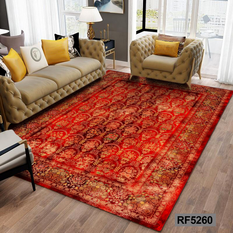 روفرشی مخمل کشدار قرمز طرح زرین